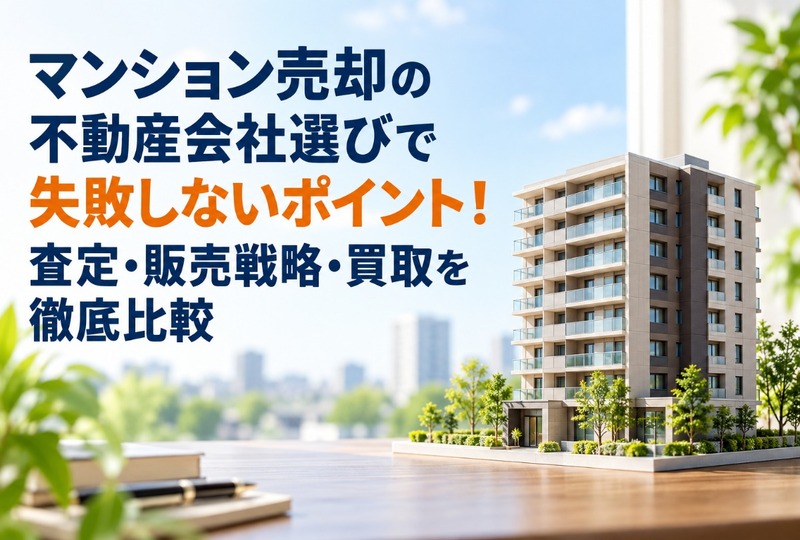 画像1307：マンション売却の不動産会社選びで失敗しないポイント！査定・販売戦略・買取を徹底比較